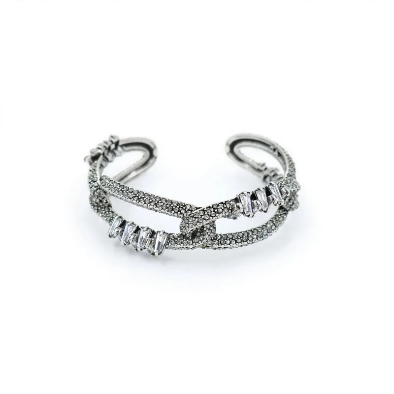 Bracelete Jazz Claudia Arbex Prata Vintage