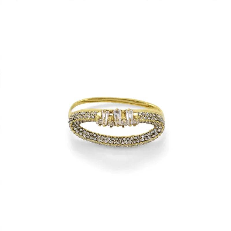 Anel Duplo Jazz Claudia Arbex Ouro Vintage