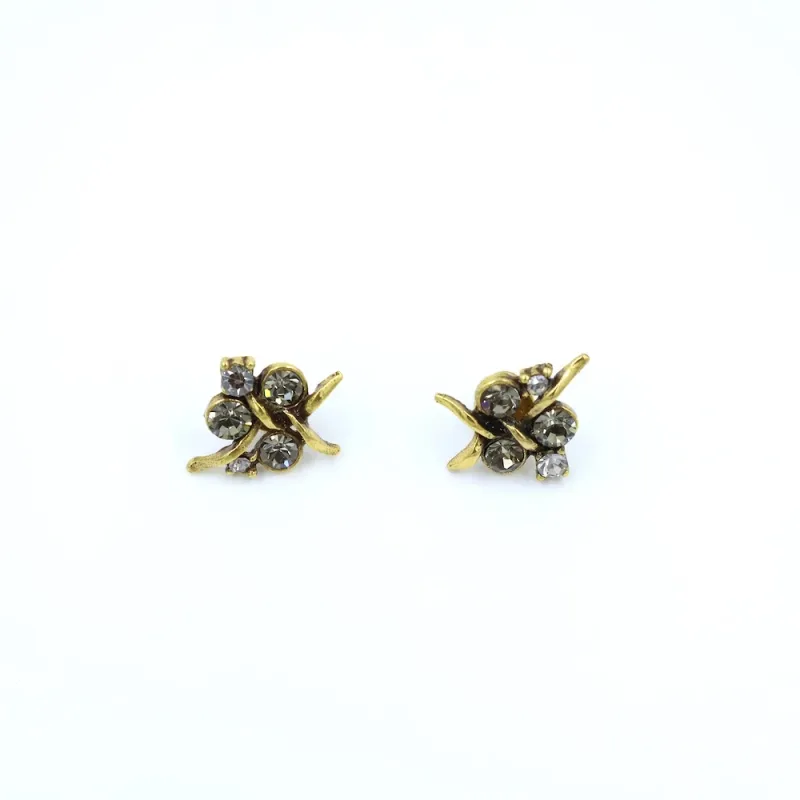 Brinco Strass Luxo Vintage