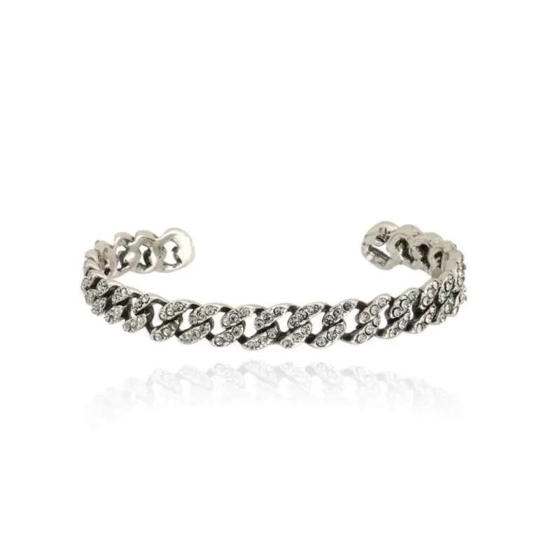 Pulseira Rock Lovers Claudia Arbex Prata Vintage
