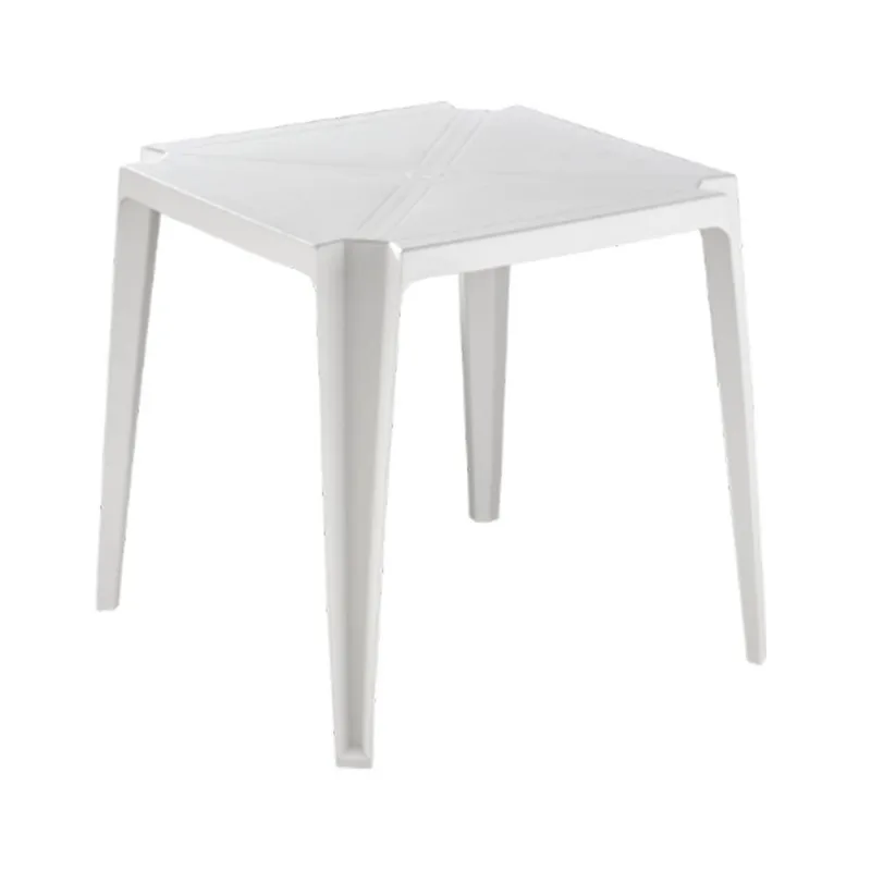 Mesa Plástica Empilhável Bar Branca 70x70x71 cm Pisani
