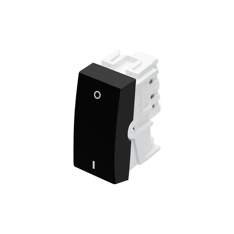 Módulo Interruptor Bipolar Paralelo Fame Habitat Black 16a Preto