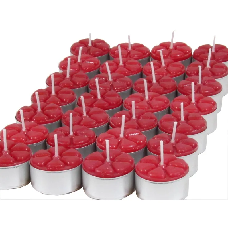 Velas Aromáticas 30 uni Aroma Morango Luxo Vela Rechaud