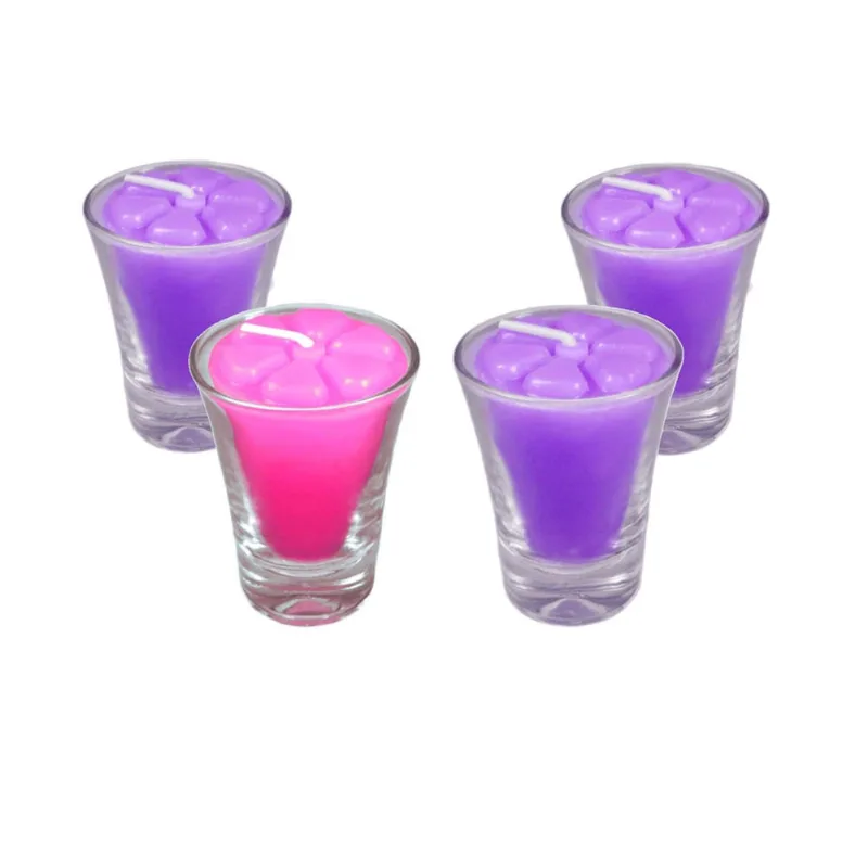 2 Kits Velas Coroa Advento Copinho Candelabro Cores 3