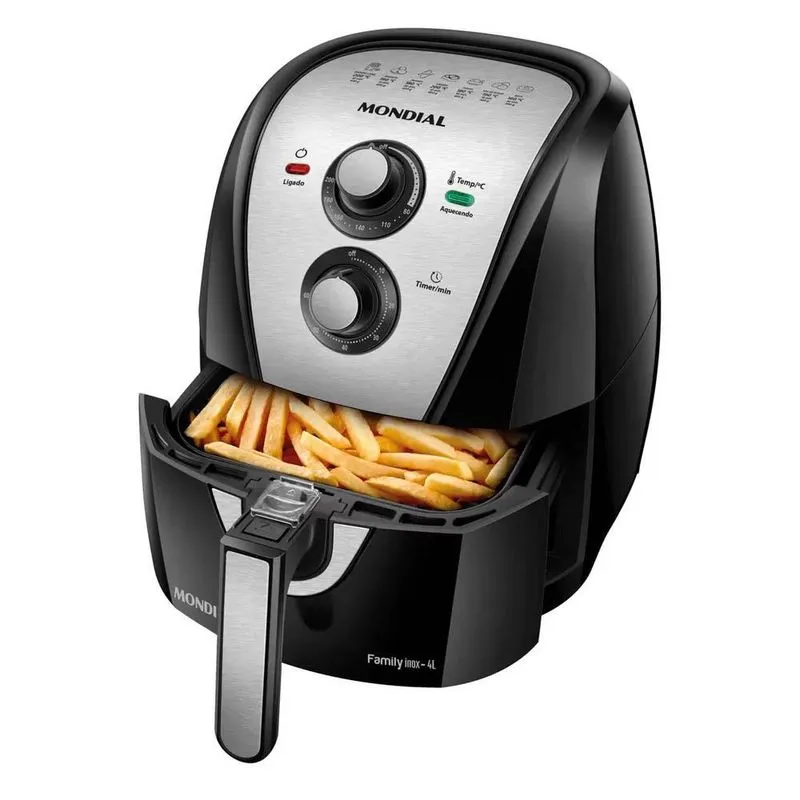 Fritadeiraairfryer Elétrica Mondial Family Afn40-bi Preto 4l