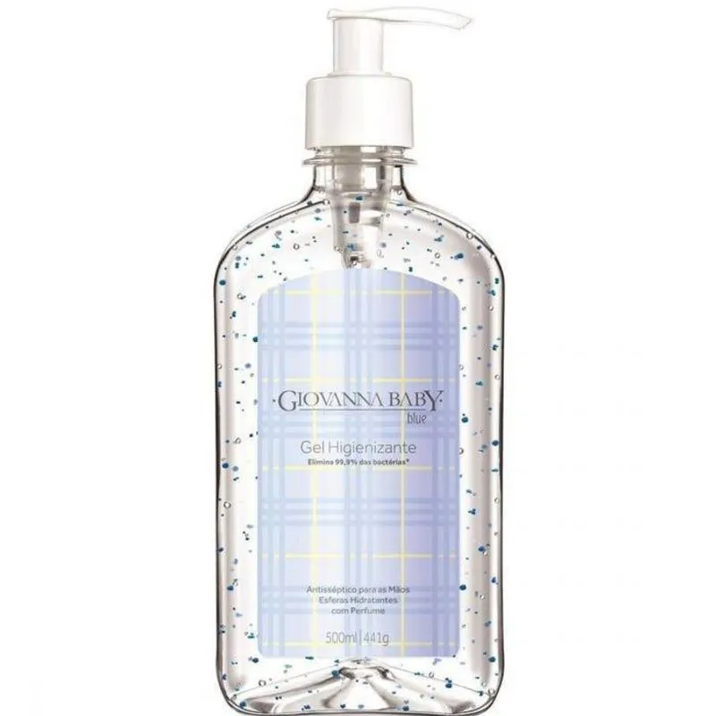 Kit 03 - Gel Higienizante Giovanna Baby Blue - Pump 500ml