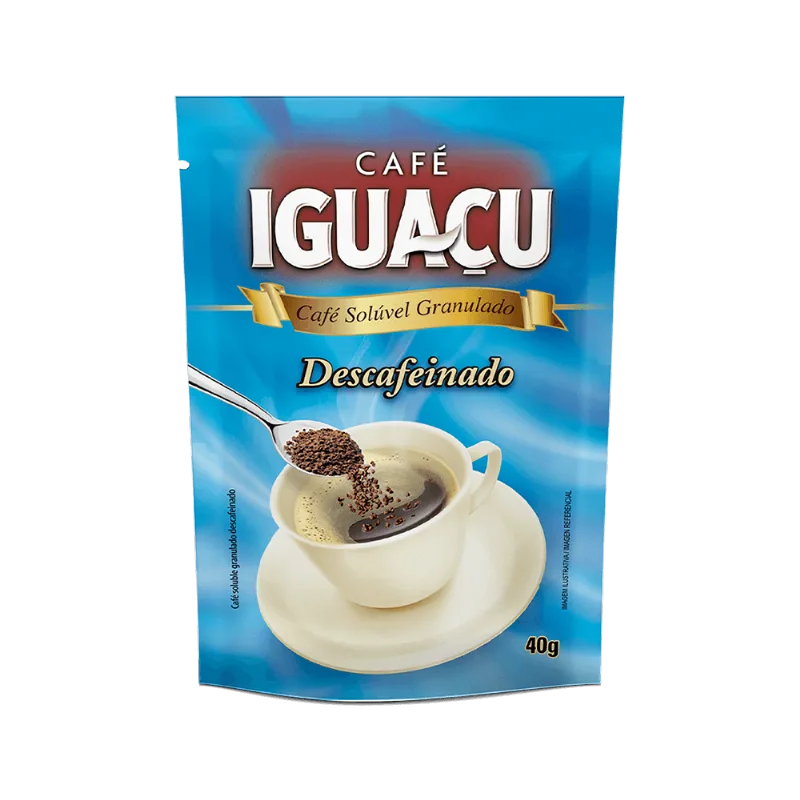 Café Solúvel Iguaçu Granulado Decaf Refil 40g