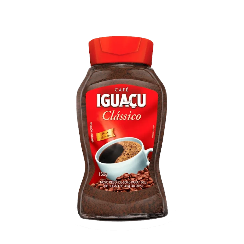 Café Solúvel Granulado Iguaçu Clássico Vidro 160g