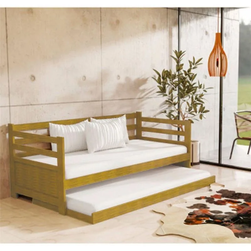 Sofá Cama Enjoy 1 Lugar 195cm Imbuia Madeira
