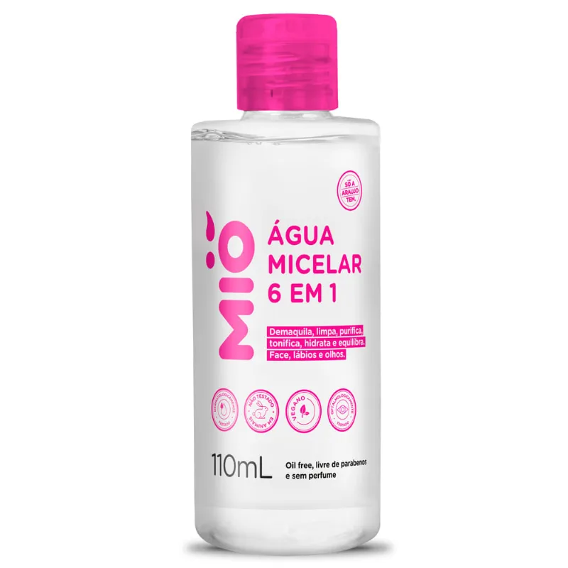 Água Micelar Mió 6 em 1 Oil Free 110ml