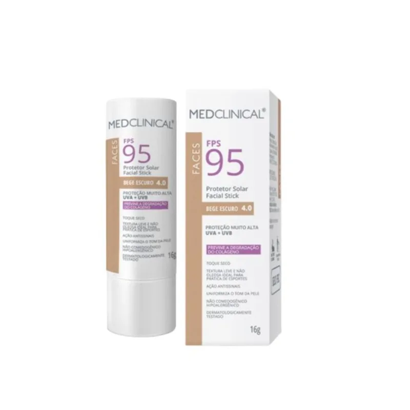 Protetor Solar Facial Stick Medclinical Bege Escuro FPS 95 16g PROT SOLAR STICK MEDCLINICAL FPS95 BEGE