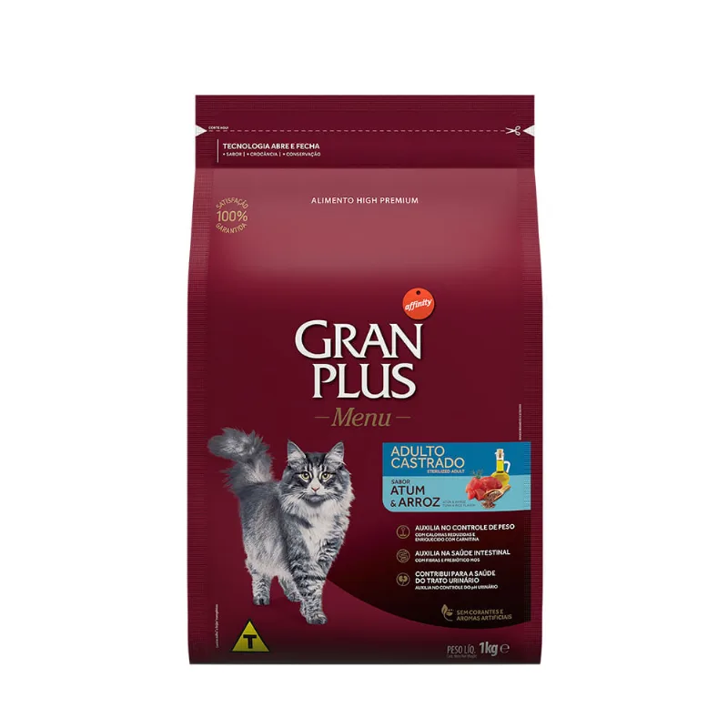 GP Menu Gato Adulto Castrado Atum e Arroz - 1Kg