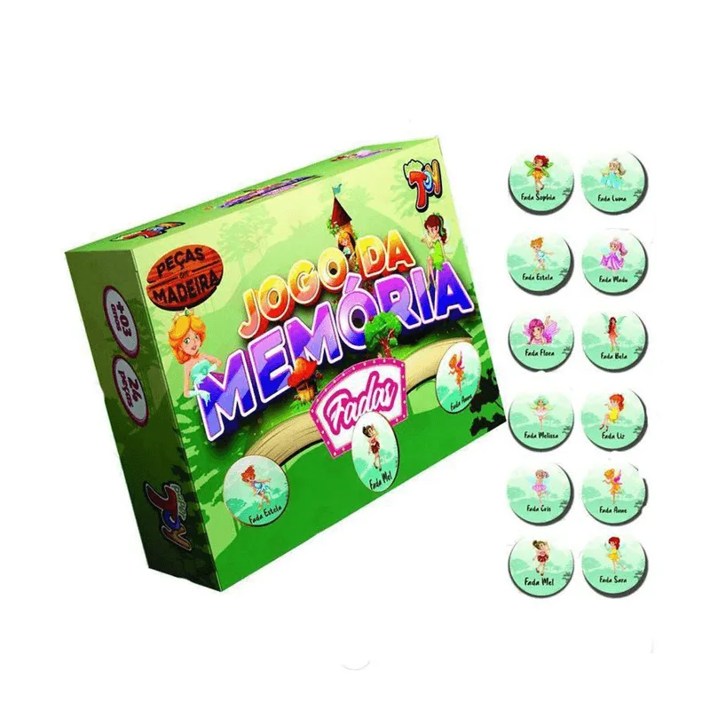 Brinquedo Jogo Da Memória Fadas