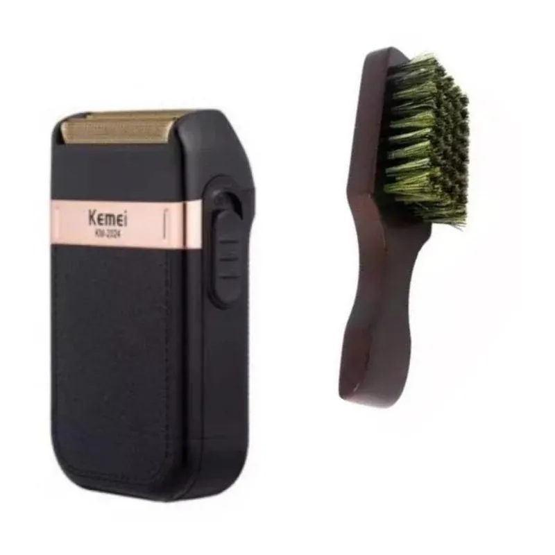 Maquina Shaver Kemei 2024 + Escova Disfarce