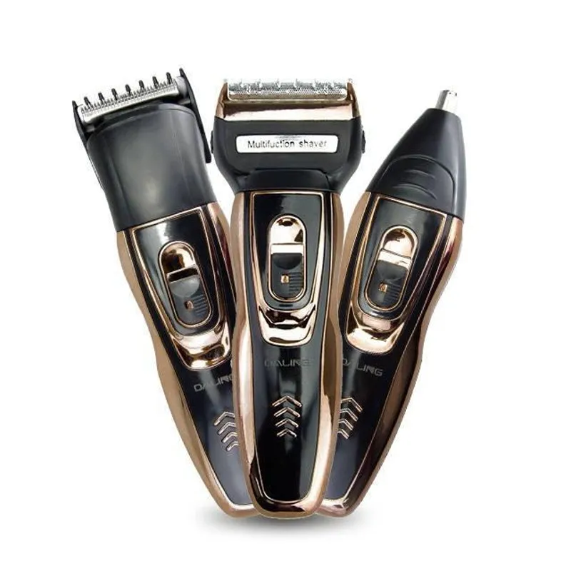 Barbeador Elétrico Recaregável Daling 3 In 1