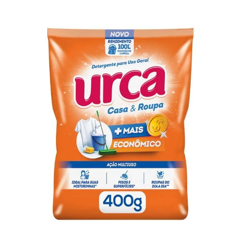 Lava Roupas em Pó URCA Ação Multiuso Pacote 400g