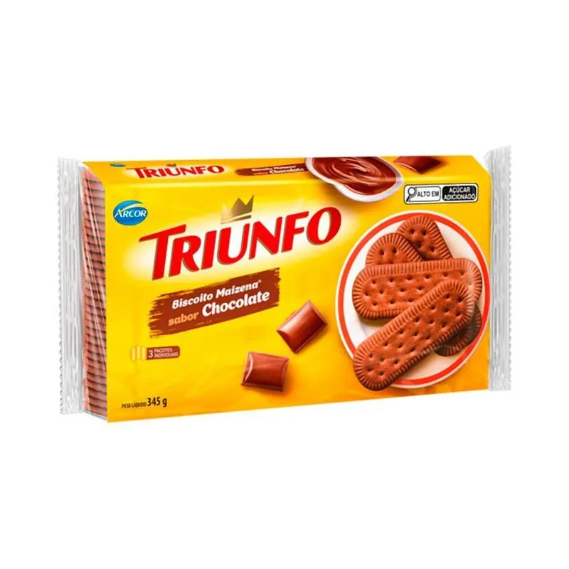 Biscoito Triunfo Maizena Chocolate 345g