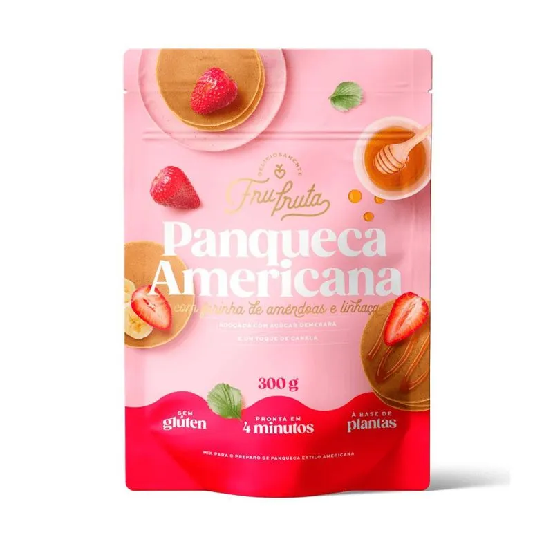 Massa Panqueca Americana Frufruta Sem Glúten Vegano 300g