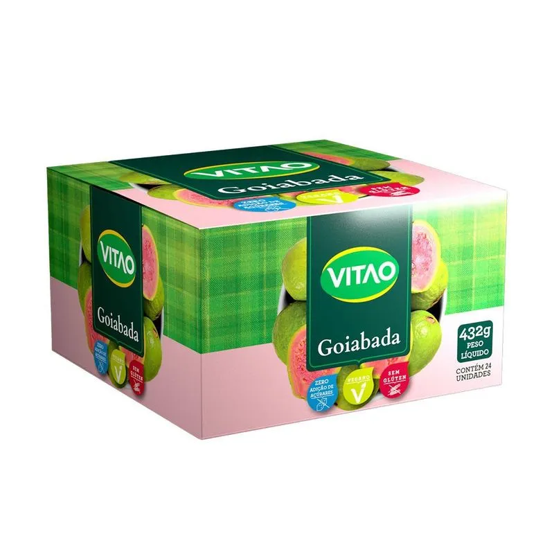 Goiabada Zero Display Com 24 Unidades De 18g - Vitao