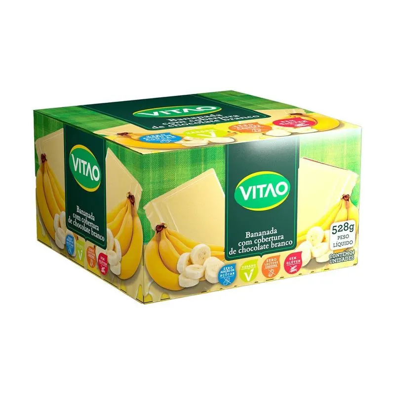 Bananada Com Chocolate Branco Zero 24 Un De 22g - Vitao 8059