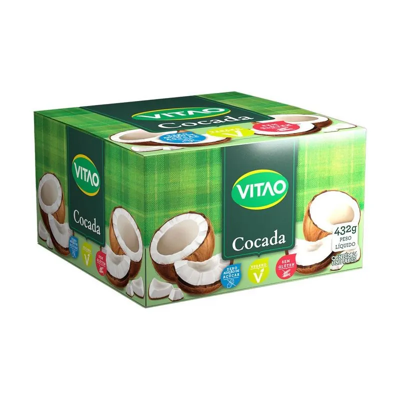 Cocada Zero Display Com 24 Unidades De 18g - Vitao 8061