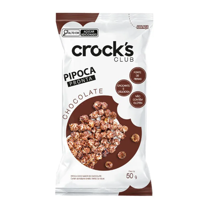 Pipoca Doce Pronta Crock'S Club Chocolate 50g