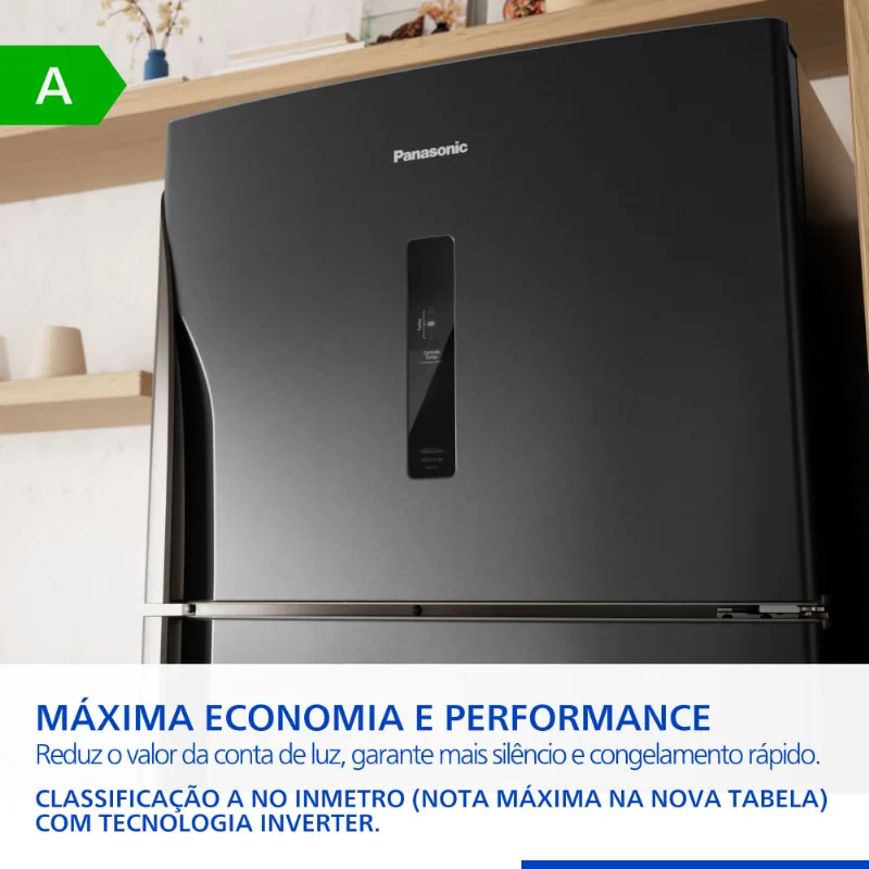 Cópia De Geladeira Panasonic Bt58 446l Frost Free Inverter A Nr-bt58pv3b 220v Panasonic