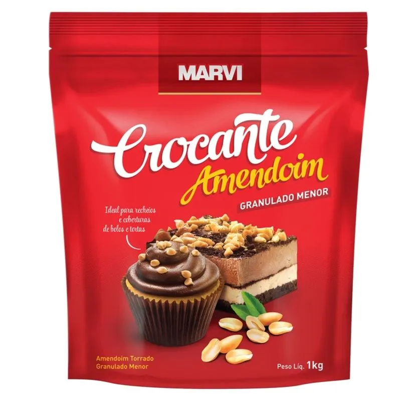 Crocante Amendoim Médio 1Kg Marvi