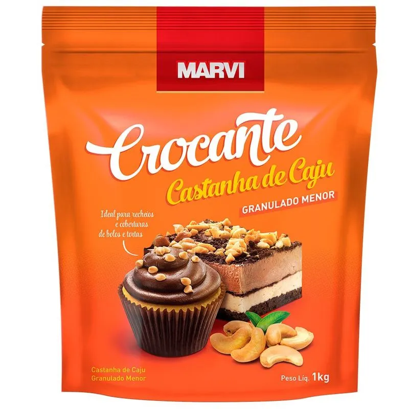 Crocante de Castanha de Cajú Médio 1kg MARVI