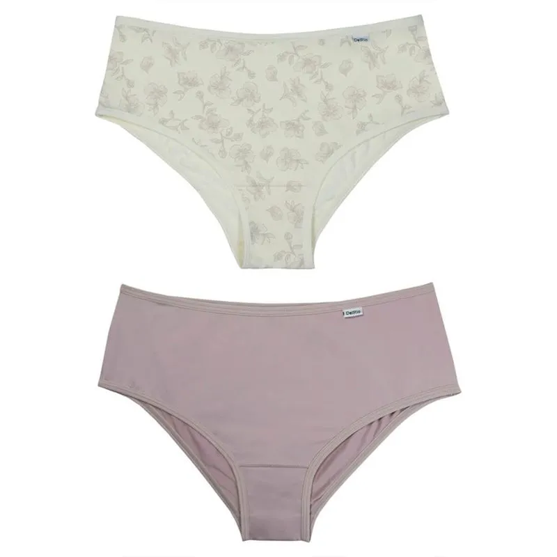 Kit Calcinha Del Rio Feminina 2 Peças Cós Largo