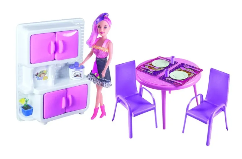 Kit Copa de Cozinha com Boneca - Rosa
