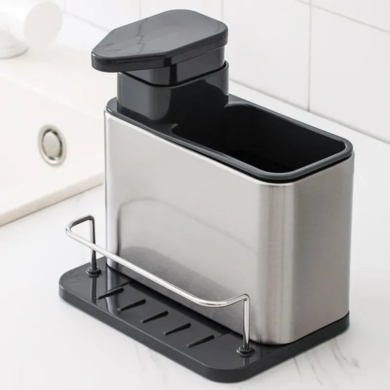 Organizador de Pia com Porta Detergente - Inox