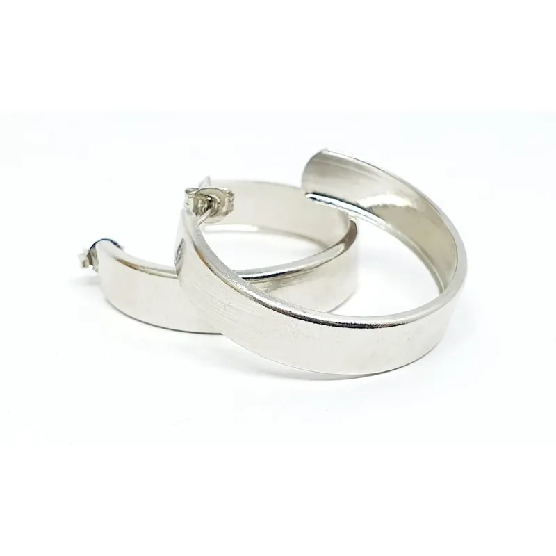 Brinco Folheado A Rhodium Argola Chapado Pequeno
