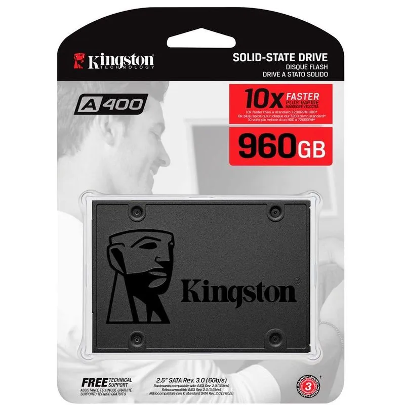 Hd Ssd Kingston 960gb Sa400s37/960g, Sata Iii 2.5