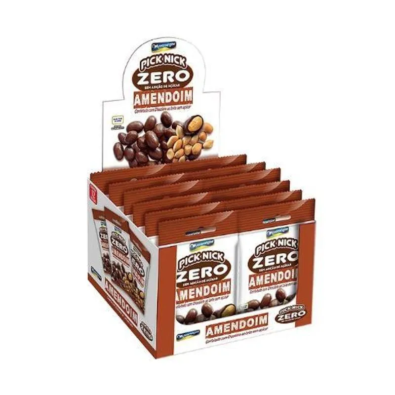 Pick Nick Amendoim Com Chocolate Montevergine 12x40g