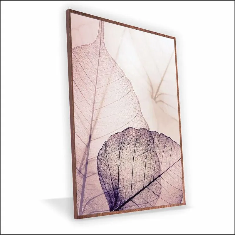 Quadro Folhagem Rx Canvas Sem Vidro Tamanho-moldura 20x20 Caixa Cor Madeira