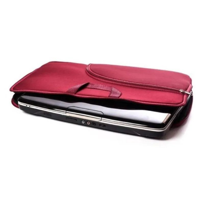 Luva Para Notebook De 14 Polegadas Com Bolso Alça Cor Vinho