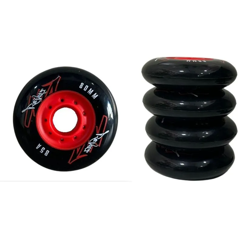 Rodas 80mm Revolt Preto Traxart (04 Unidades)
