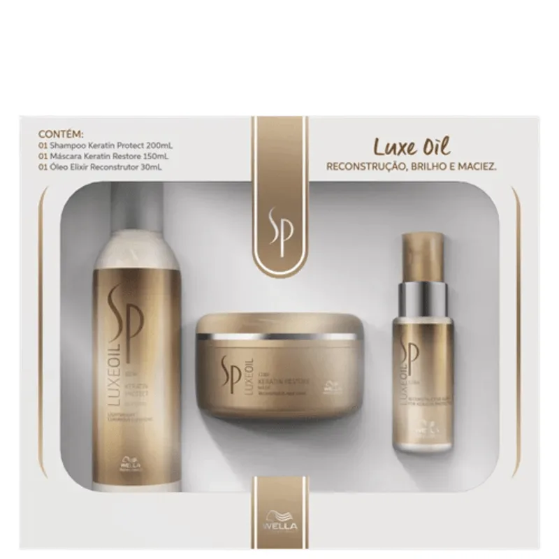 Wella Kit BP Luxe Oil Keratin Shampoo 250ml + Mascára 150ml + Oil 30ml