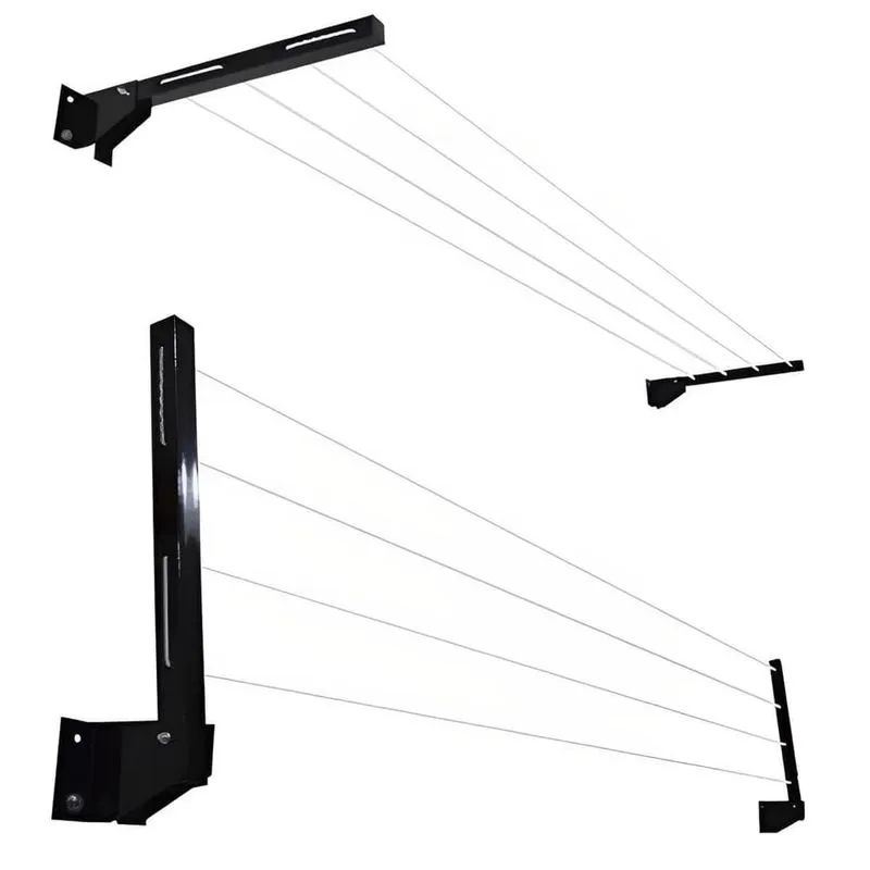 Varal Dobrável De Aço Preto - 1200 - Numeral Numeral