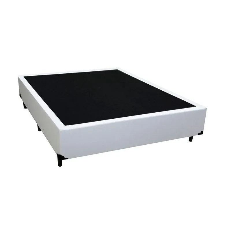 Base Box Viúva Sintético Homequeen Branco 40x128x188