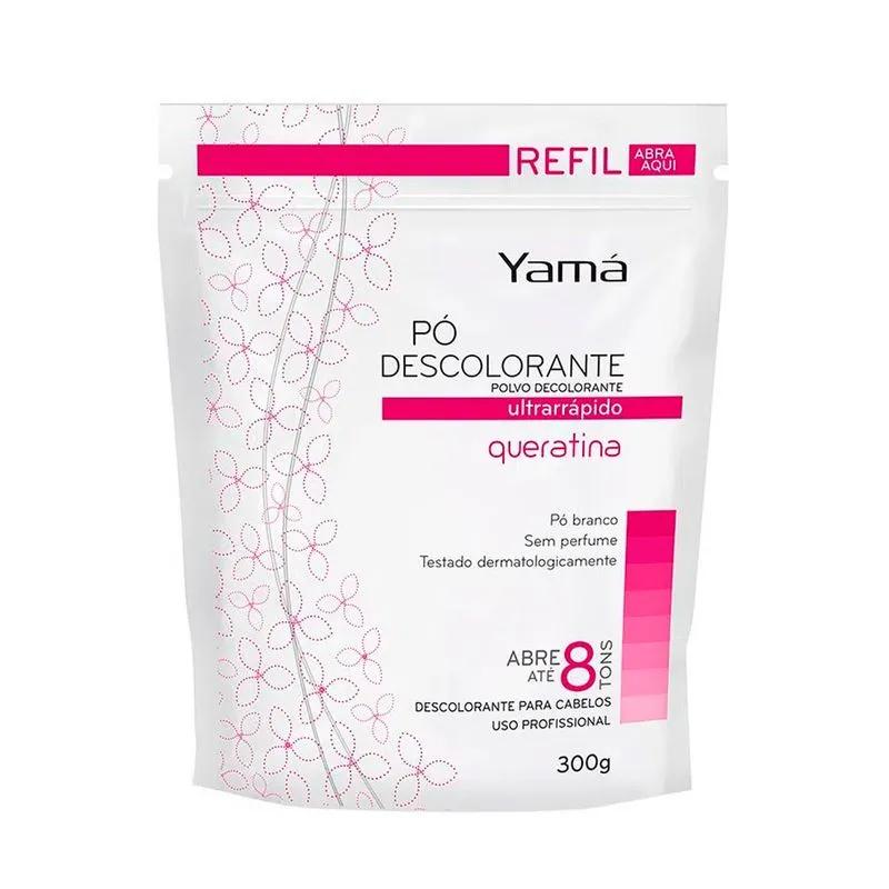 Pó Descolorante Yamá Queratina Refil 300g