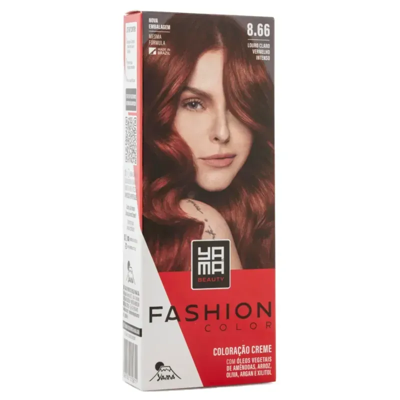 Coloração Yamá Fashion 8.66 Louro Claro vermelho 60g