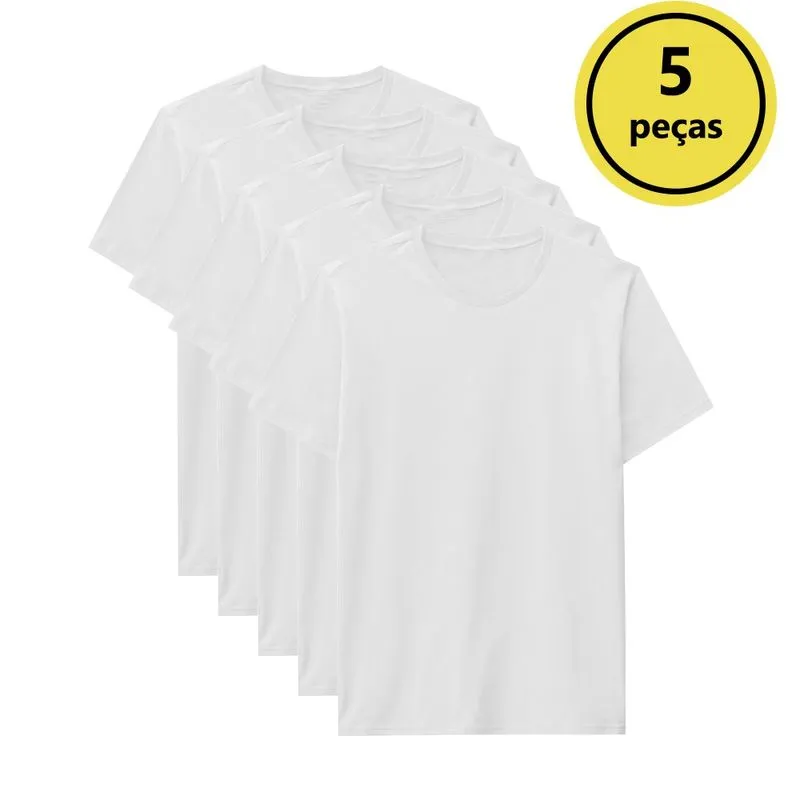 KIT 5 CAMISETAS MANGA CURTA