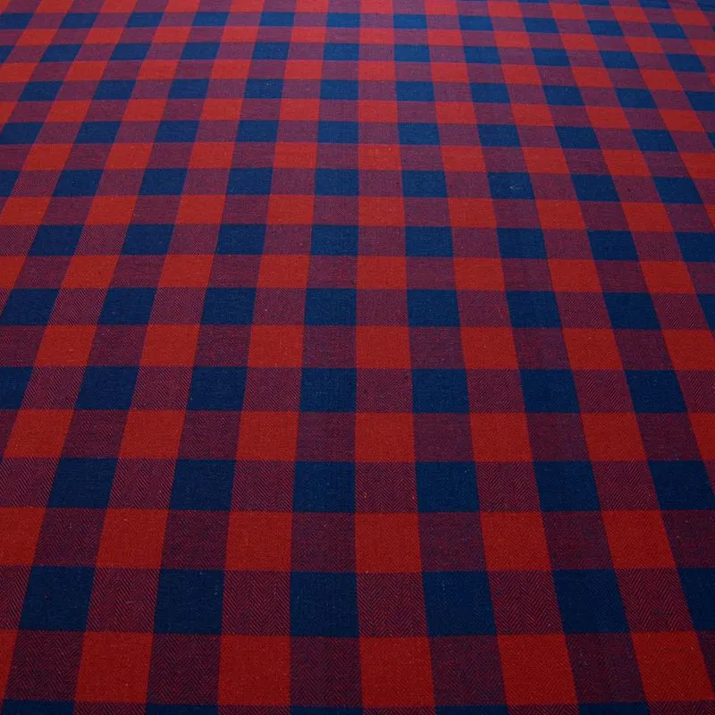 3 Metros Tecido Flanela Xadrez Vermelho E Azul Royal