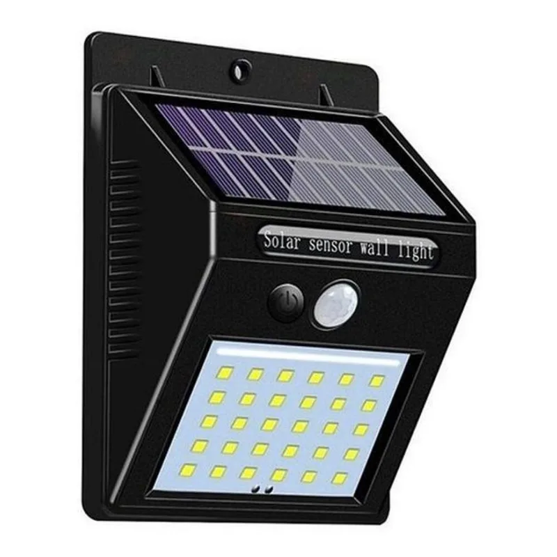 Luminária Solar Luz Led Arandela Parede Com Sensor Presença