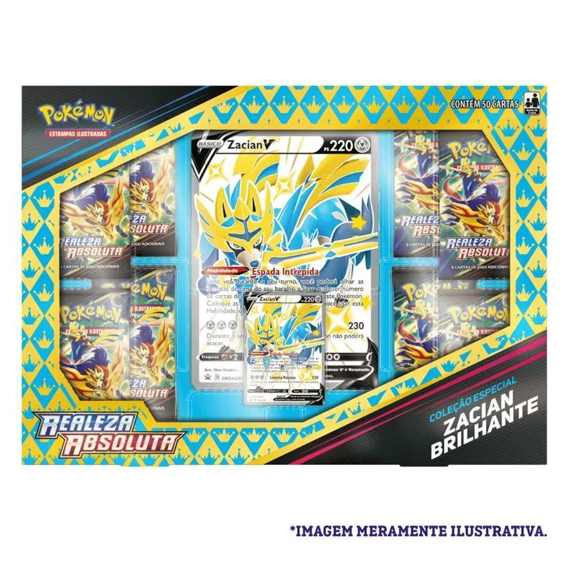 Pokémon Box Realeza Abs. Zacian/zamazenta V + Boosters