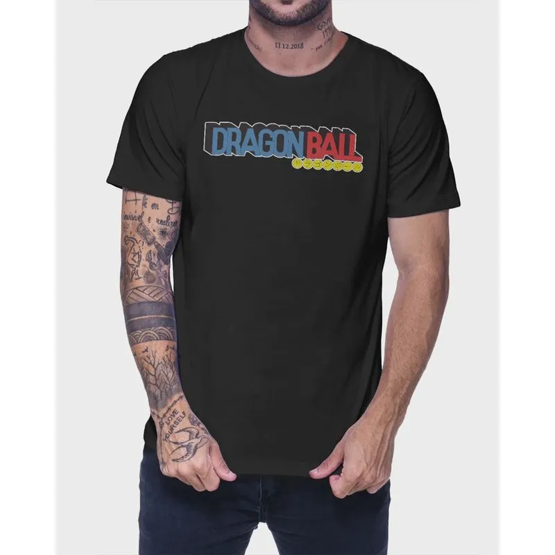 Camisa Camiseta Dragon Ball Kai Logo 100% Algodão Premium