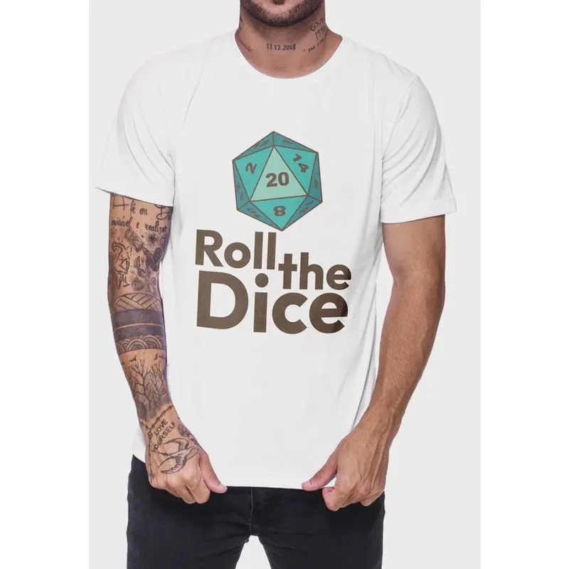 Camisa Camiseta Dungeons & Dragons D20 100% Algodão Premium