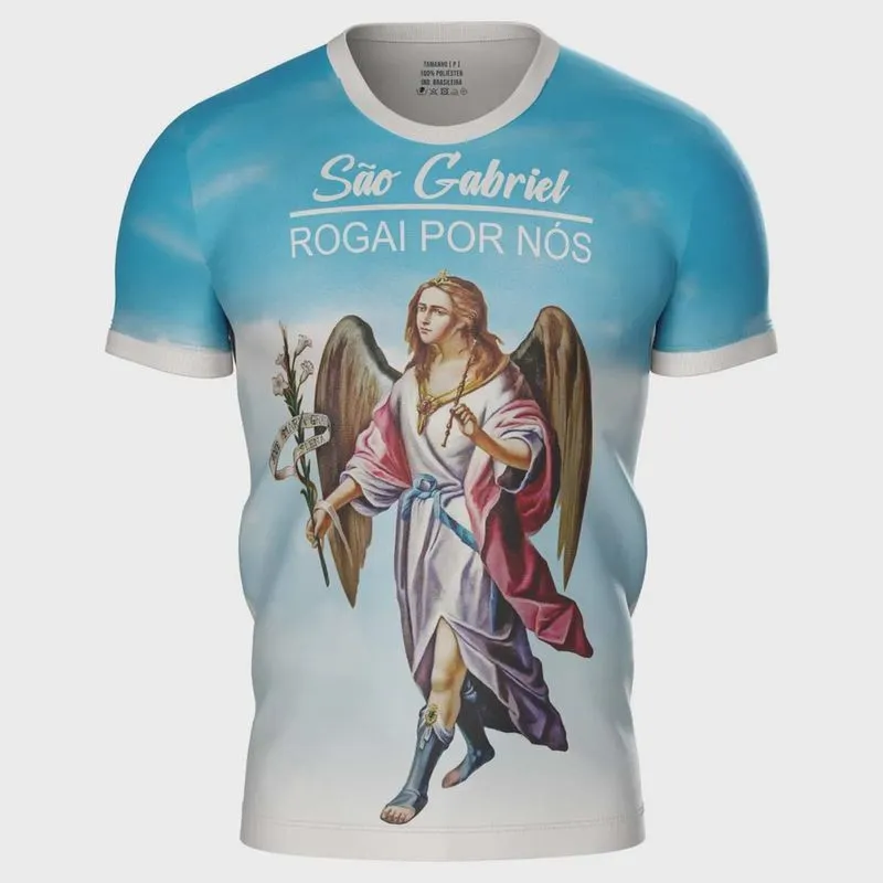 Camisa Camiseta Religião Católica Arcanjo Gabriel Premium